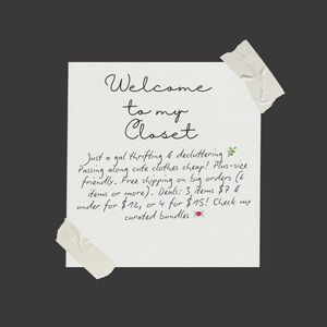 WELCOME TO MY CLOSET